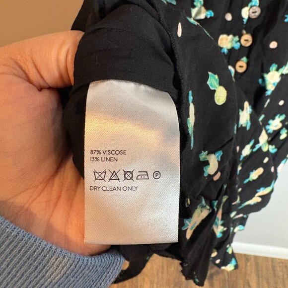 Free People “Like A Lady” Black/Floral mini dress - Picture 6 of 7